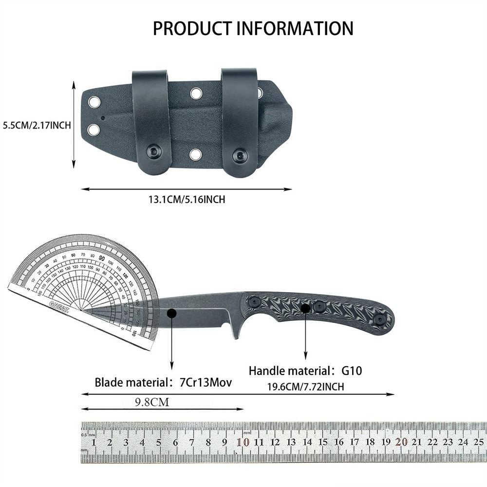 Edc Carry Fixed Blade Knife - سكاكين ذات نصل ثابت كامل، نصل