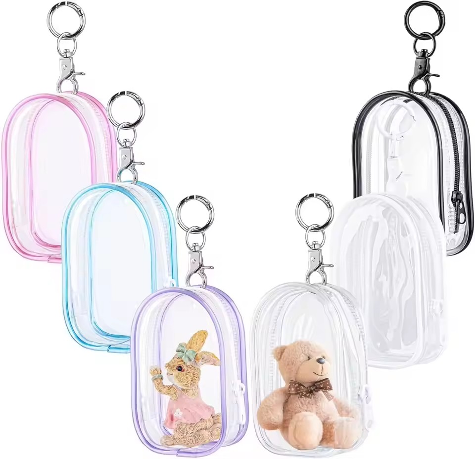 Cable Winder Keychain - حافظة شفافة للدمى القطيفة مقاس 15-17