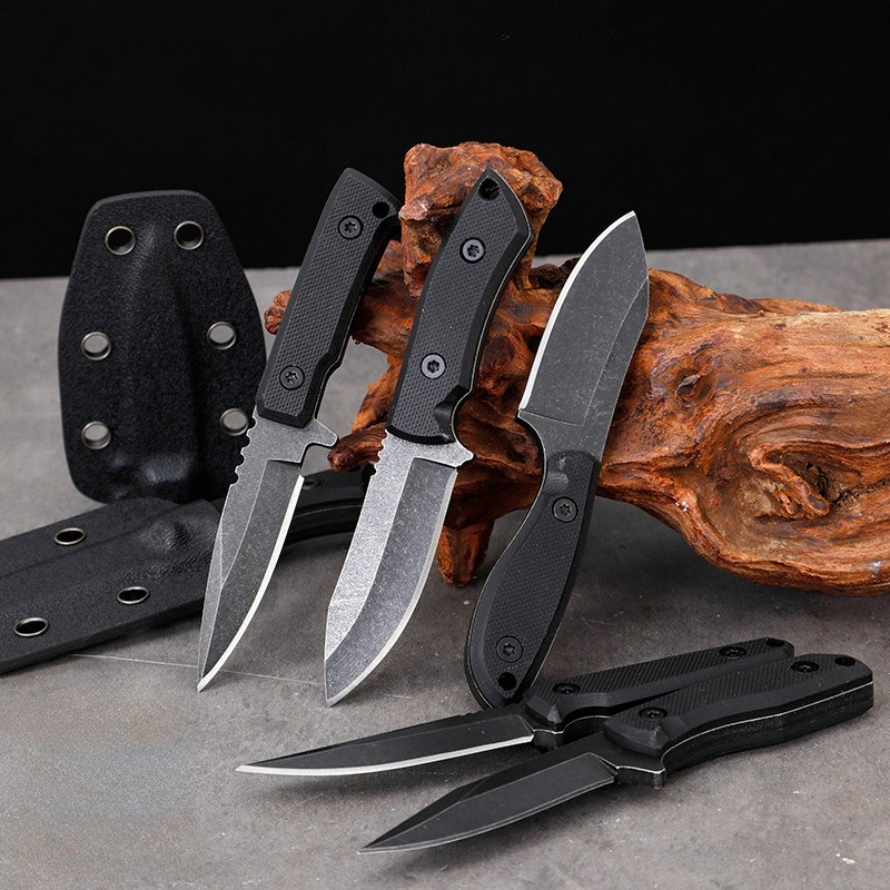 Edc Carry Fixed Blade Knife - 5CR15 الفولاذ المقاوم للصدأ شفرة مثبتة