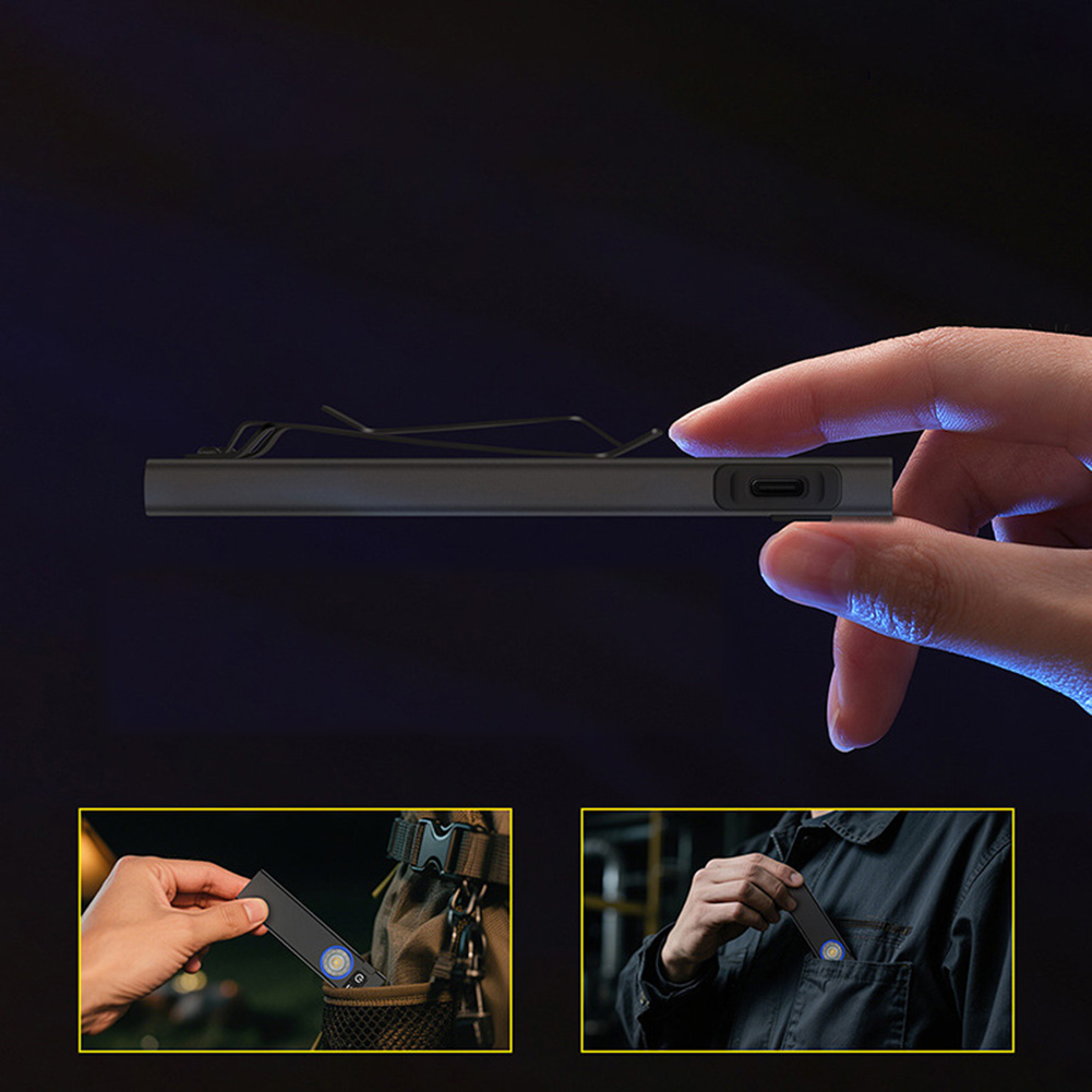 Edc Carry Flashlight - مصباح يدوي USB-C قابل لإعادة الشحن