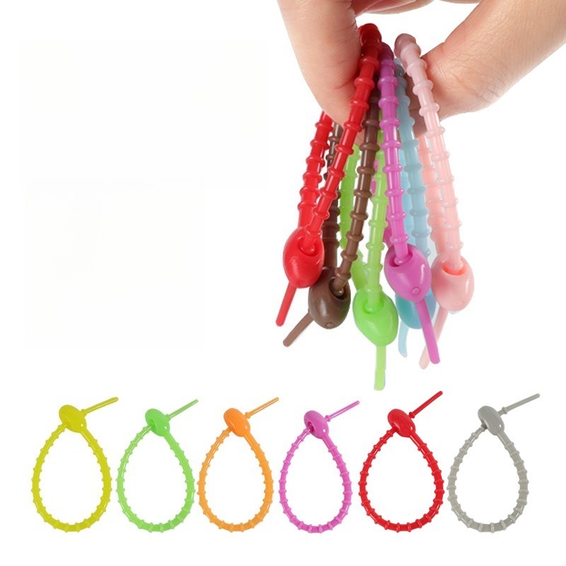 Cable Winder Keychain - 5 قطع بألوان عشوائية، أشرطة ربط
