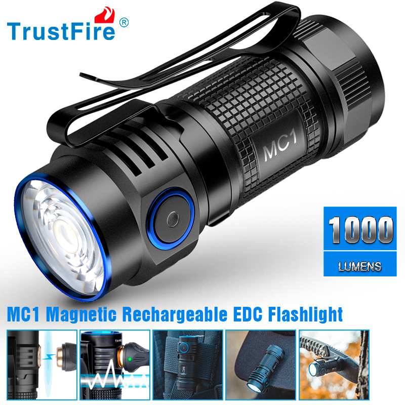 Edc Carry Flashlight - Trustfire MC1 Usb مصباح يدوي قابل