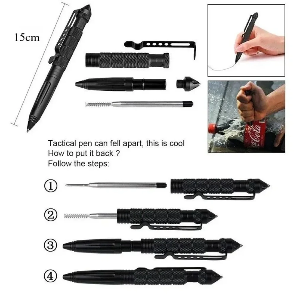 قلم تكتيكي متعدد الوظائف من ال - مراجعة Pen Tactical Glass وسعره