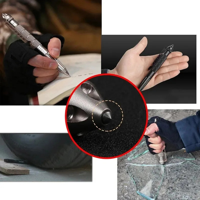 1/2 قطعة قلم تكتيكي عسكري معدن - مراجعة Pen Tactical Glass وسعره