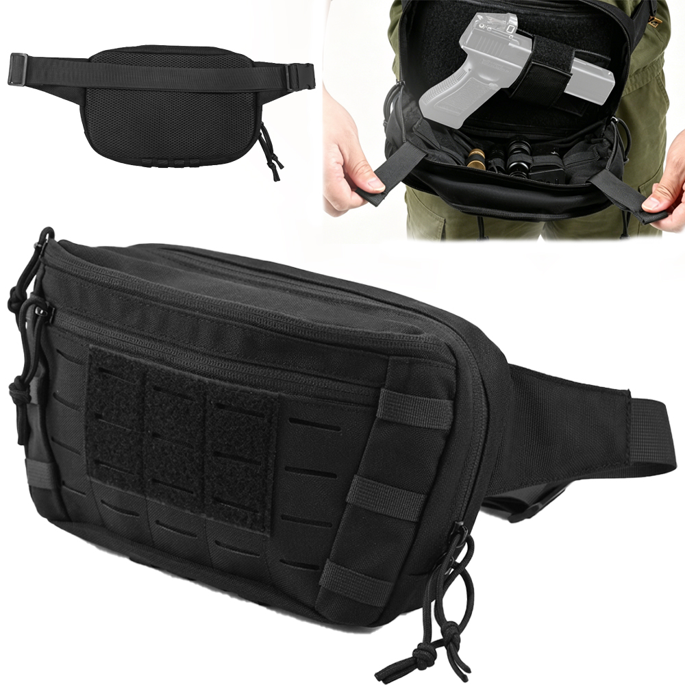 حقيبة خصر تكتيكية للمسدس، حقيب - مراجعة Edc Concealed Carry Fanny Pack وسعره