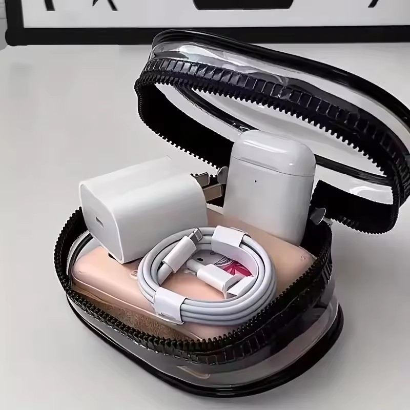 حقيبة تخزين صغيرة محمولة شفافة - مراجعة Cable Winder Keychain وسعره