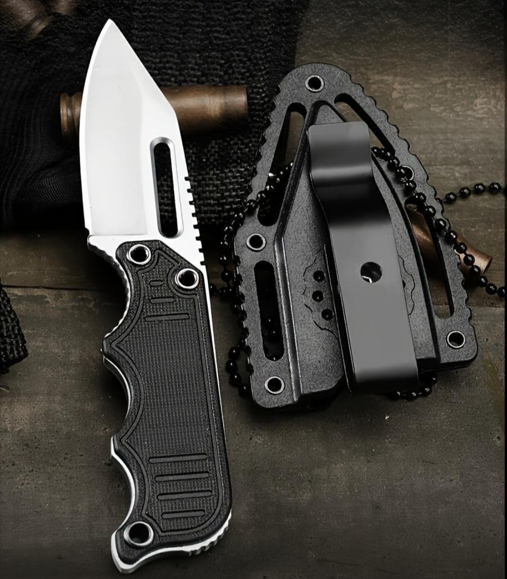 سكين رقبة محمول مع غمد كايدكس، - مراجعة Edc Carry Fixed Blade Knife وسعره