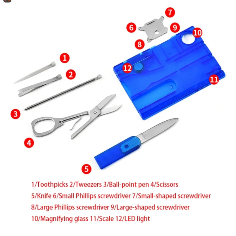 12 في 1 جيب بطاقة الائتمان الم - مراجعة Multitool Credit Card وسعره