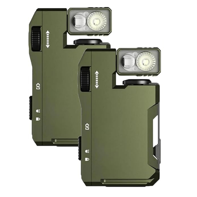 AT51-2Pcs مصباح يدوي EDC مع 3  - مراجعة Edc Carry Flashlight وسعره