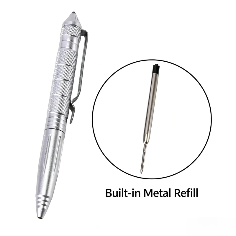 قلم تكتيكي متعدد الوظائف من ال - مراجعة Pen Tactical Glass وسعره