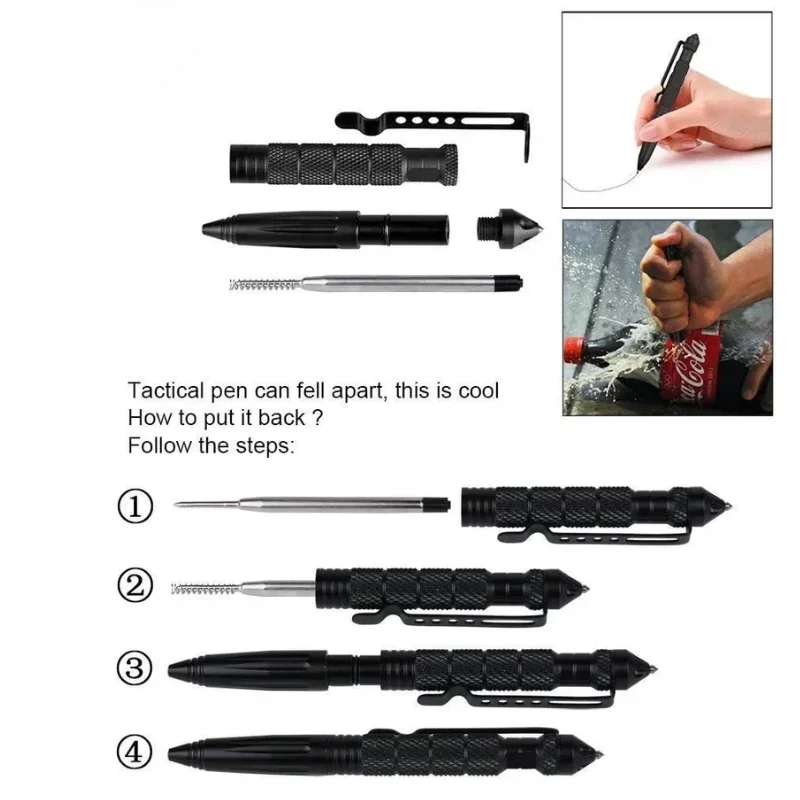 قلم تكتيكي متعدد الوظائف للدفا - مراجعة Pen Tactical Glass وسعره