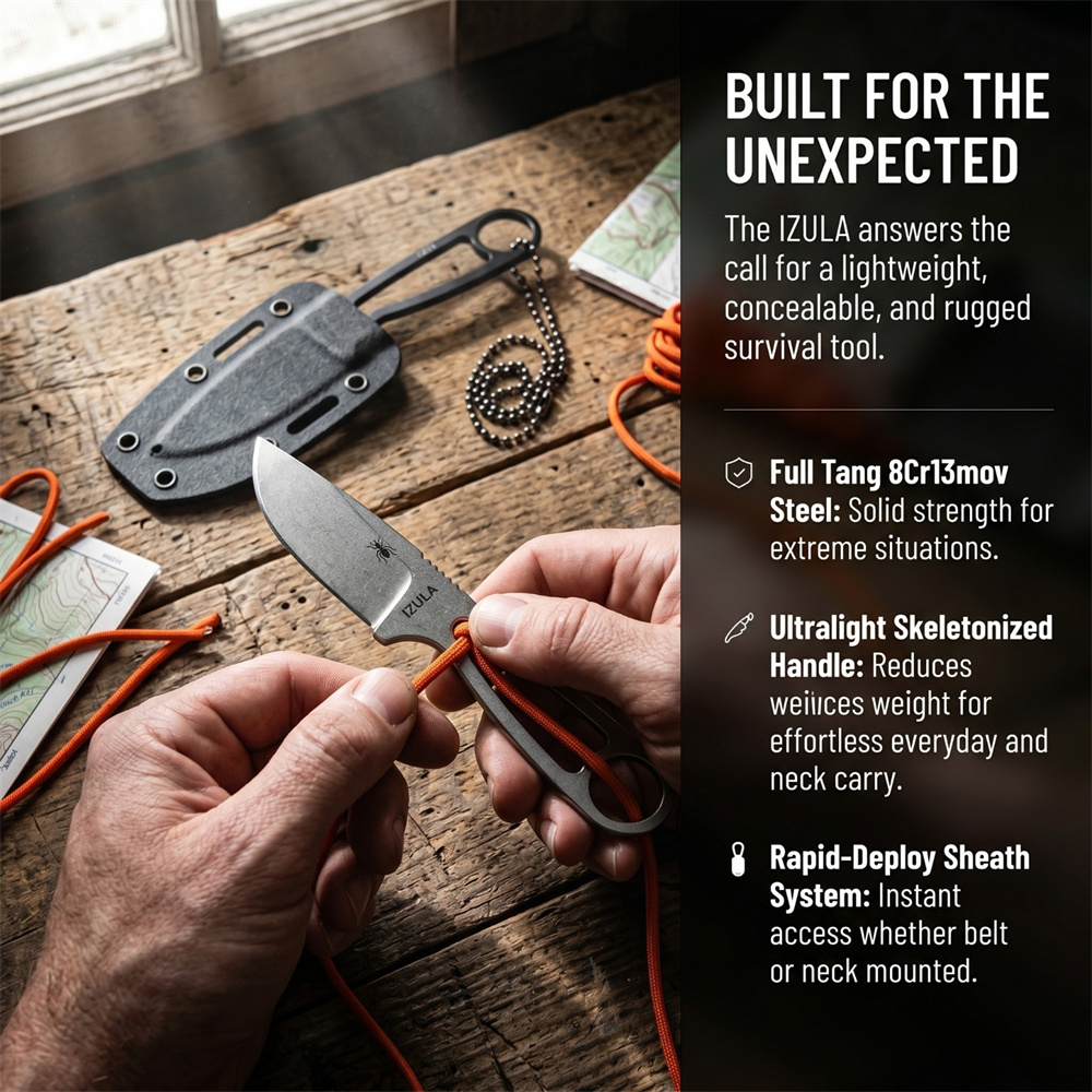 سكين نجاة يومي بشفرة ثابتة كام - مراجعة Edc Carry Fixed Blade Knife وسعره