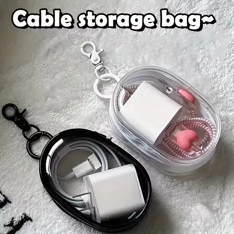 حقيبة تخزين صغيرة محمولة شفافة - مراجعة Cable Winder Keychain وسعره