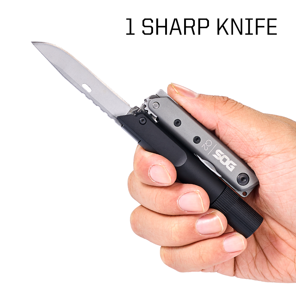 SOG BATON Q2 4 في 1 قلم متعدد  - مراجعة Edc Carry Flashlight وسعره