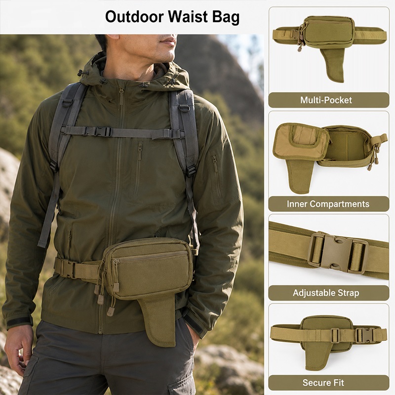 حقيبة خصر متعددة الوظائف من ال - مراجعة Edc Concealed Carry Fanny Pack وسعره